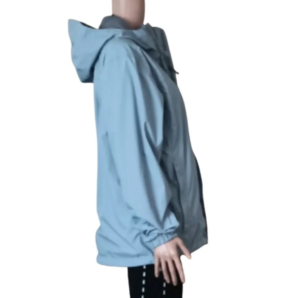 North Face Hooded Windbreaker SP Blue Gray Waterproof Outdoor Jacket